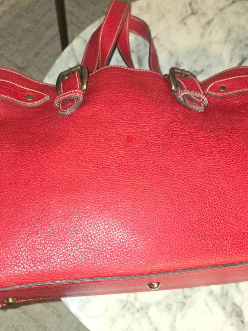 Vintage J&M Davidson Red Leather Handbag - Picture 6 of 16